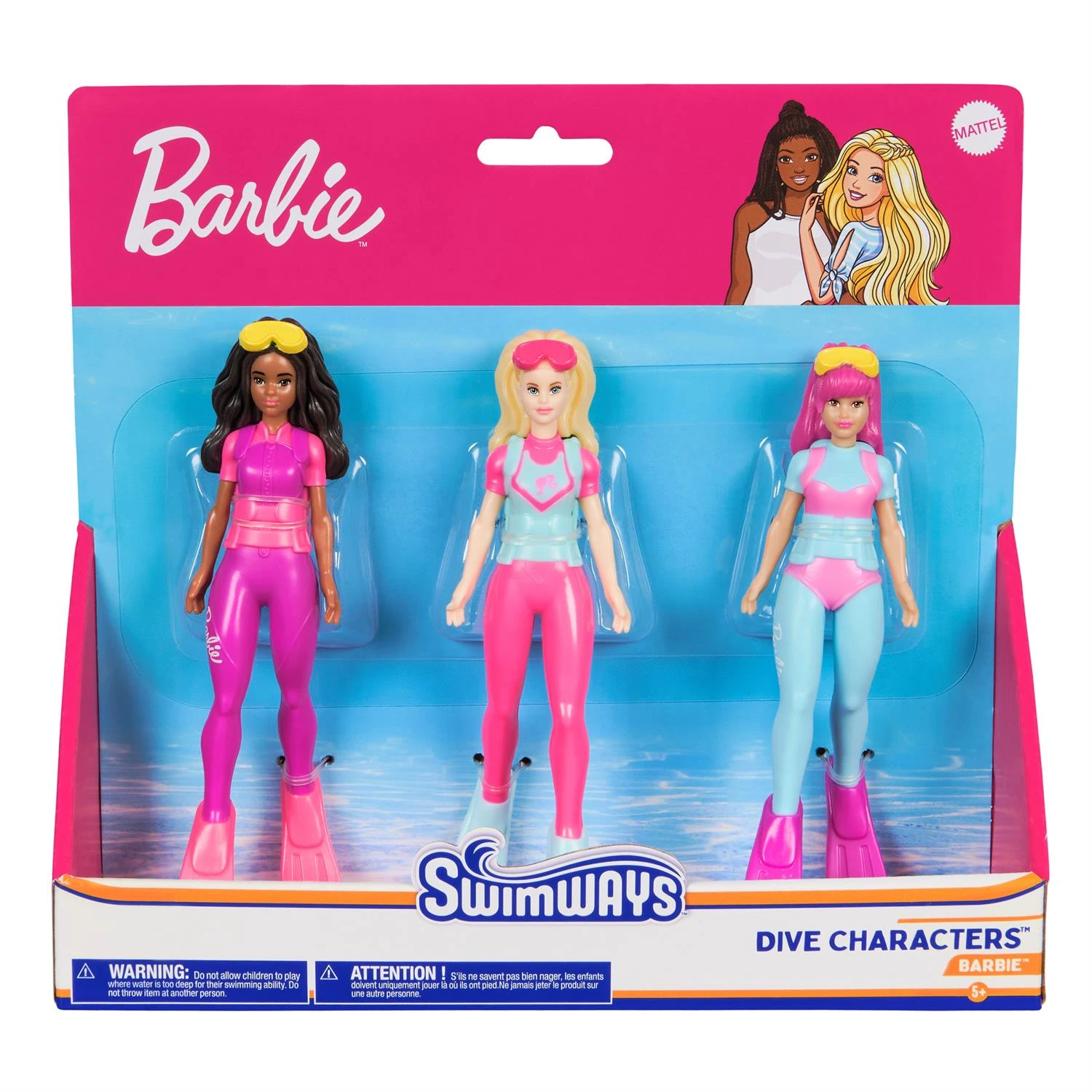 SpinMaster Barbie Swimways - Dive Character 3 Pack 3 SpinMaster Barbie Swimways - Dive Character 3 Pack - Image 2