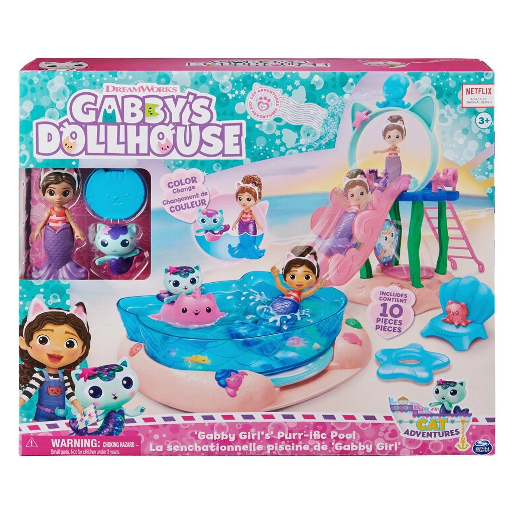 SpinMaster Gabby's Dollhouse Purr-ific Pool Play Set 3 SpinMaster Gabby's Dollhouse Purr-ific Pool Play Set